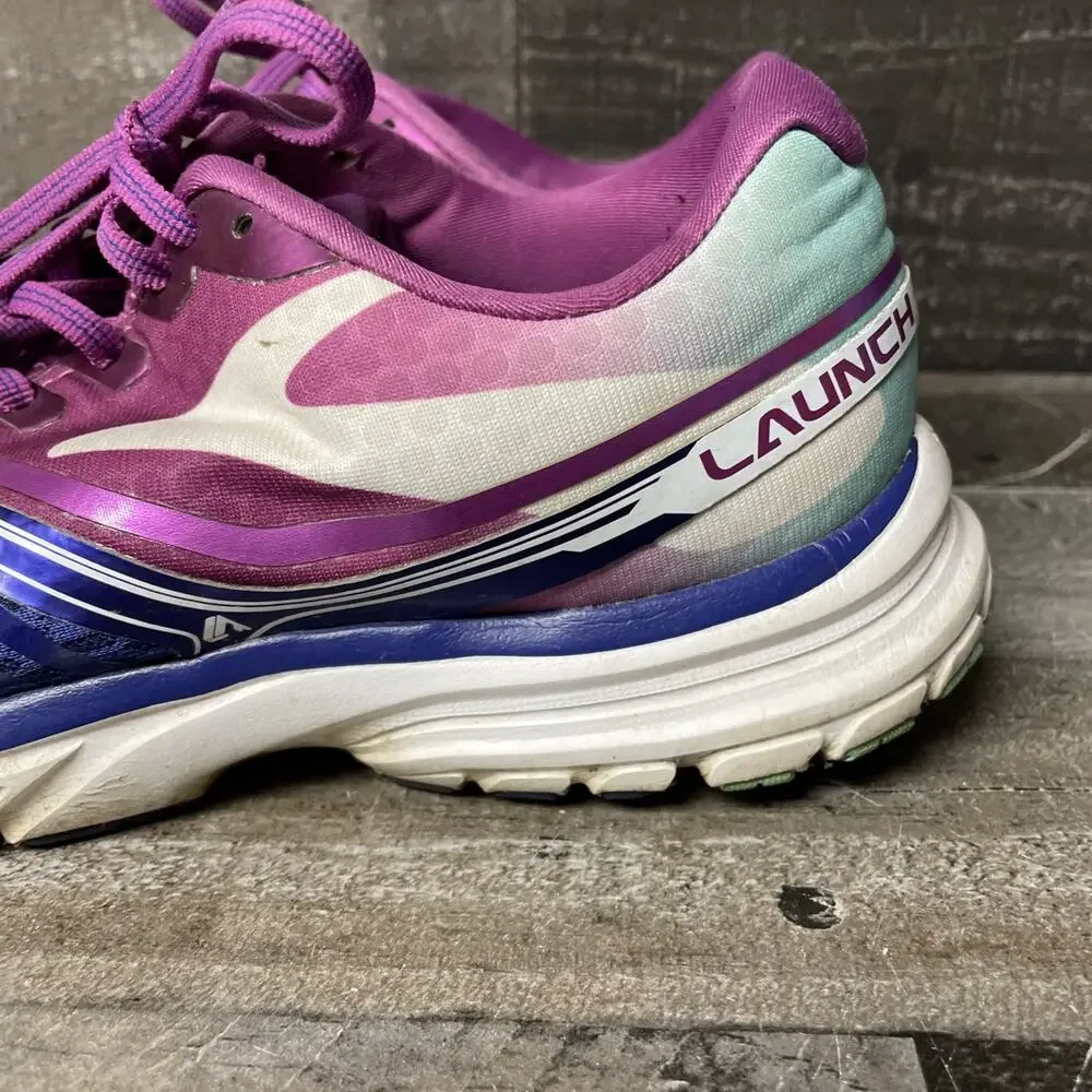 Brooks Launch 9 Lightweight Breathable Running Shoe Blue/Purple/White Womens 9